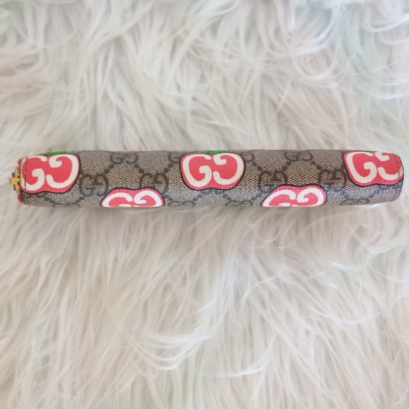 🍎AMAZING EUC! Gucci GG Supreme Ltd Ed Zippy Long Wallet w/ Dust Bag & Box🍎 - Picture 7 of 15